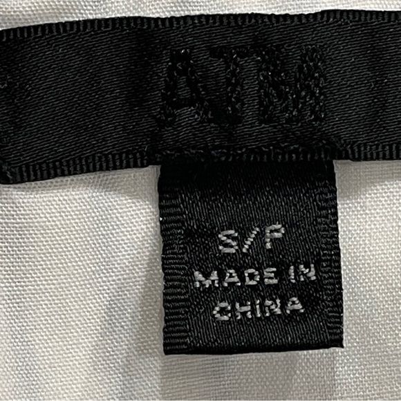 ATM Anthony Thomas Melillo Linen Blend Striped Button Front Midi Dress | Size SP - Picture 9 of 11